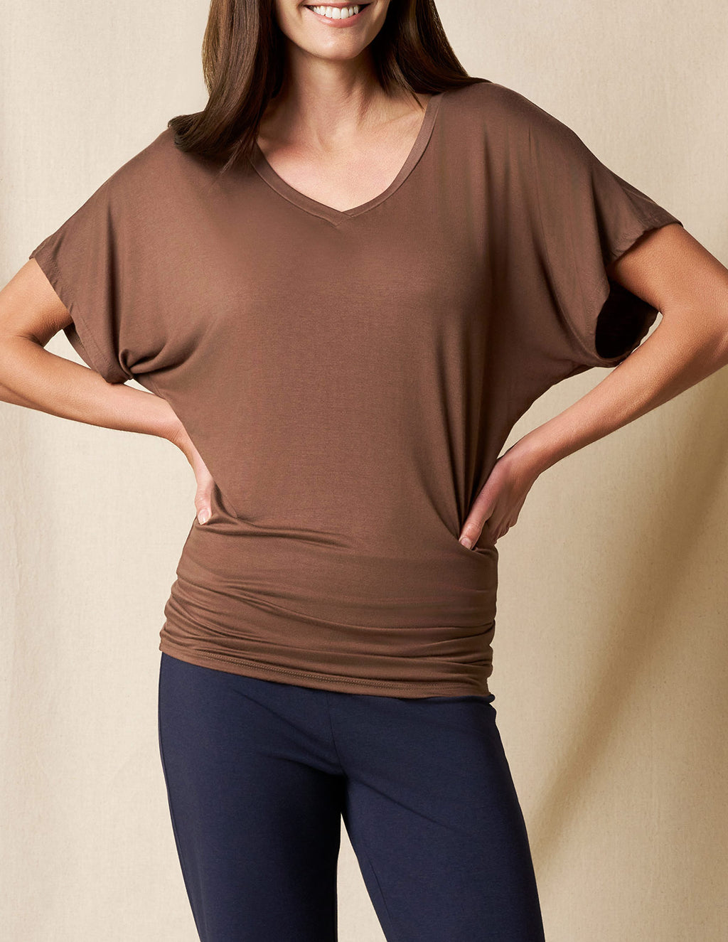 Bamboo Dolman Tunic - Chocolate