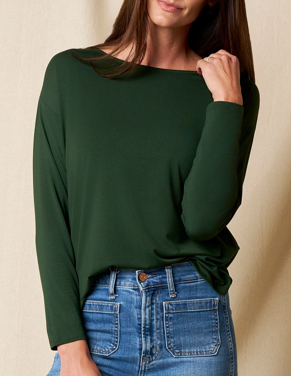 Bamboo Dolman Long Sleeve Tee - Woodland - 2XL Only