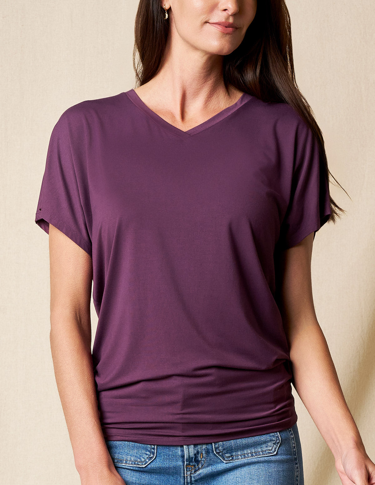Bamboo Dolman Tunic - Fig