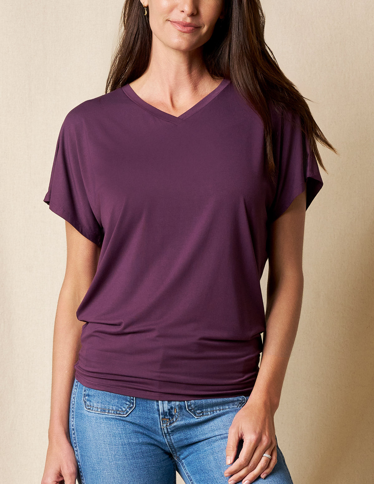 Bamboo Dolman Tunic - Fig