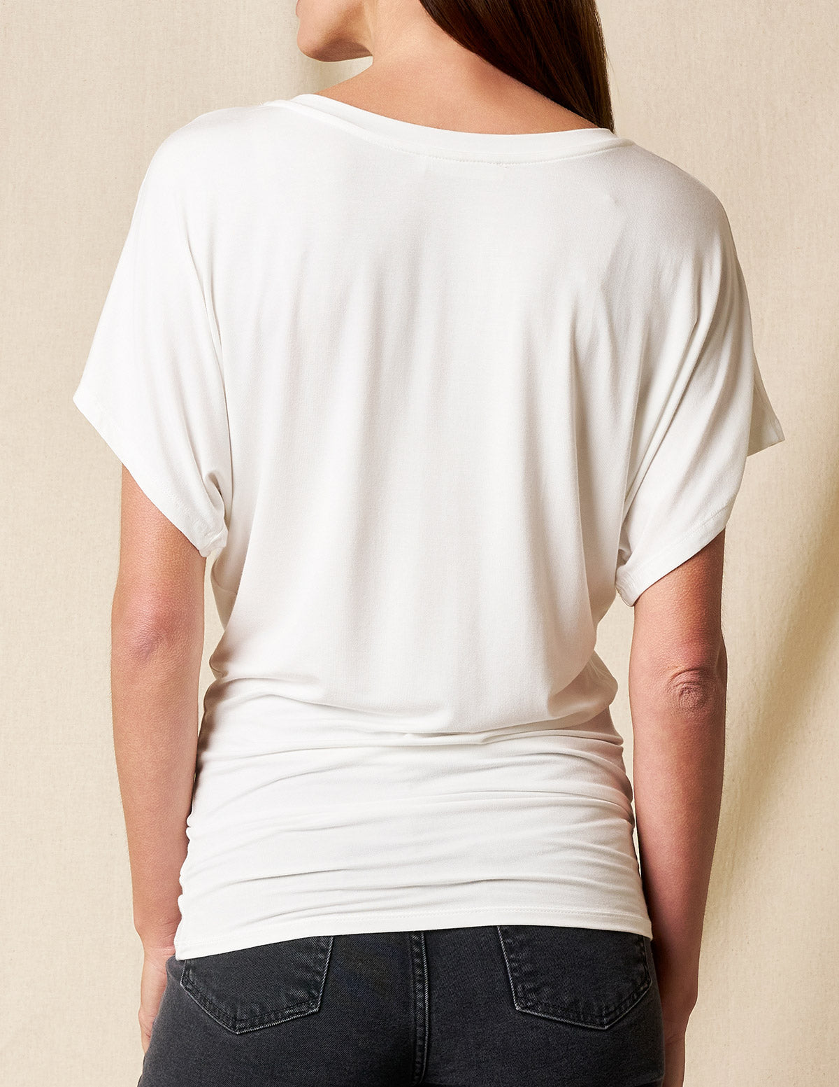 Bamboo Dolman Tunic - Soft White