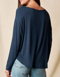 Bamboo Dolman Long Sleeve Tee - Navy