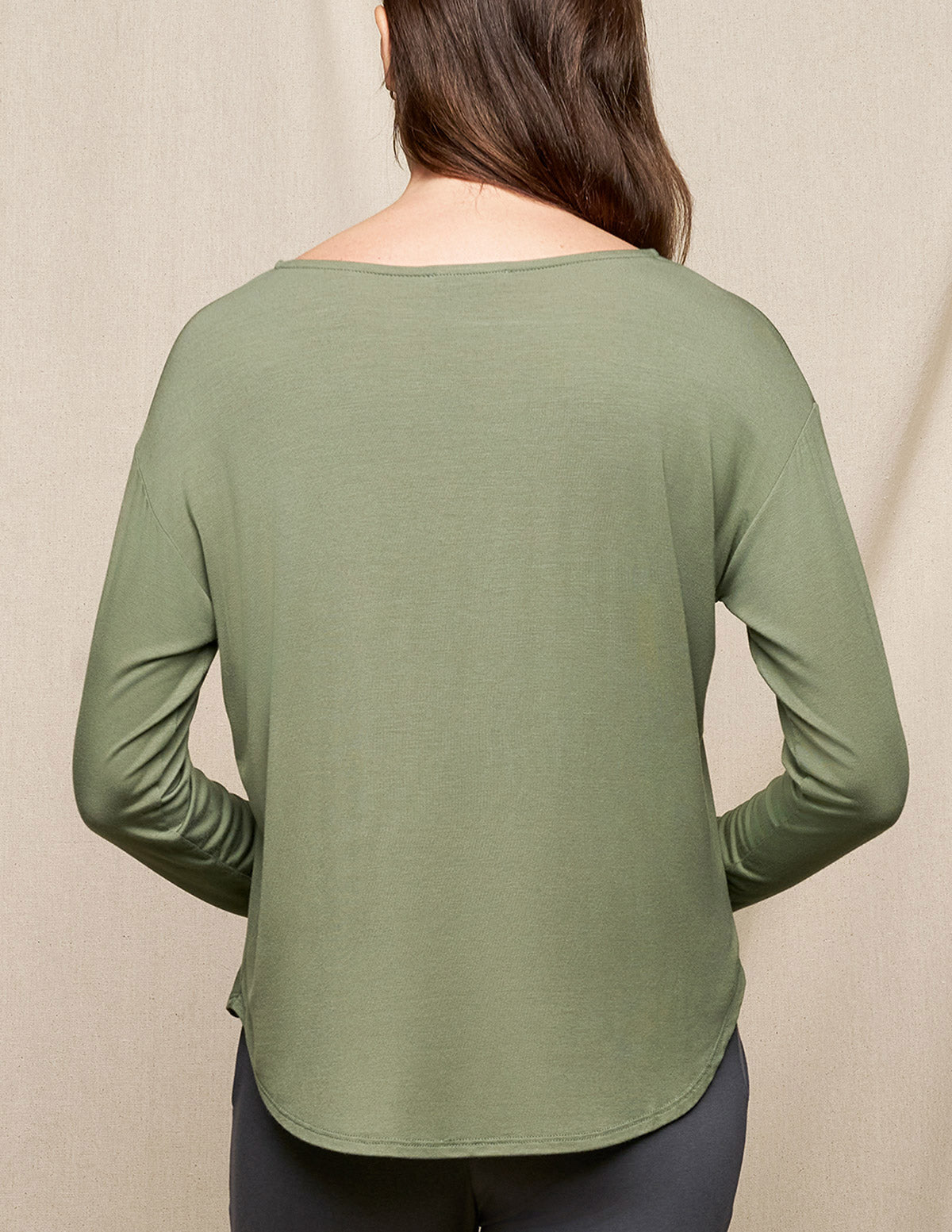 Bamboo Dolman Long Sleeve Tee - Sage