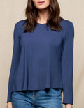 Bamboo 240 Long Sleeve Tee - Navy