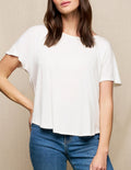 Bamboo Dolman Tee - Soft White