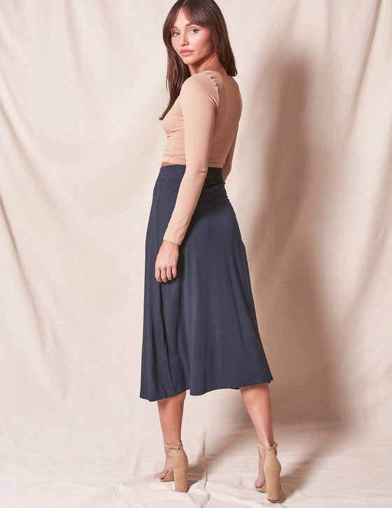 Bamboo / Organic Cotton Slit Skirt - XL Only — Sivana