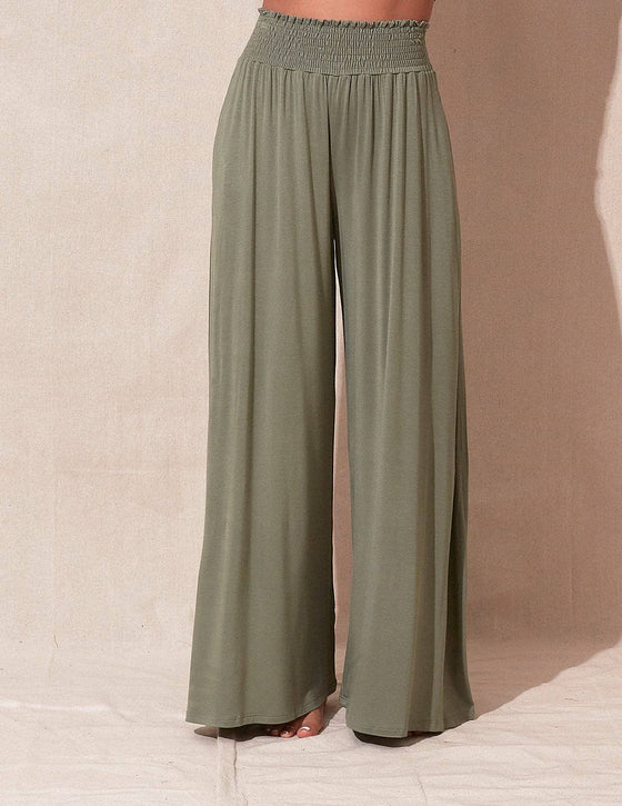 Olive Laced Palazzo Pants for Women – FusionBeats.in