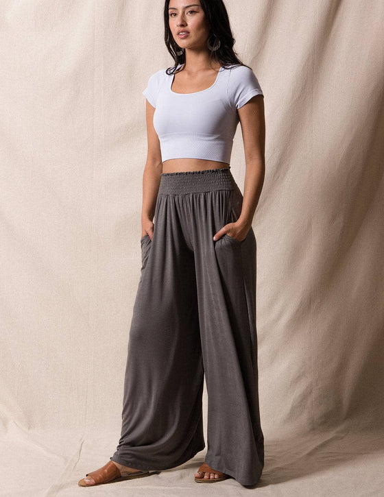 Buy Gray Palazzo Pants, Wide Leg Pants, Womens Long Pants, Linen Pants,  Pleating Pants, Custom Made, Pockets Pants, Plus Size Available 0839 Online  in India - Etsy