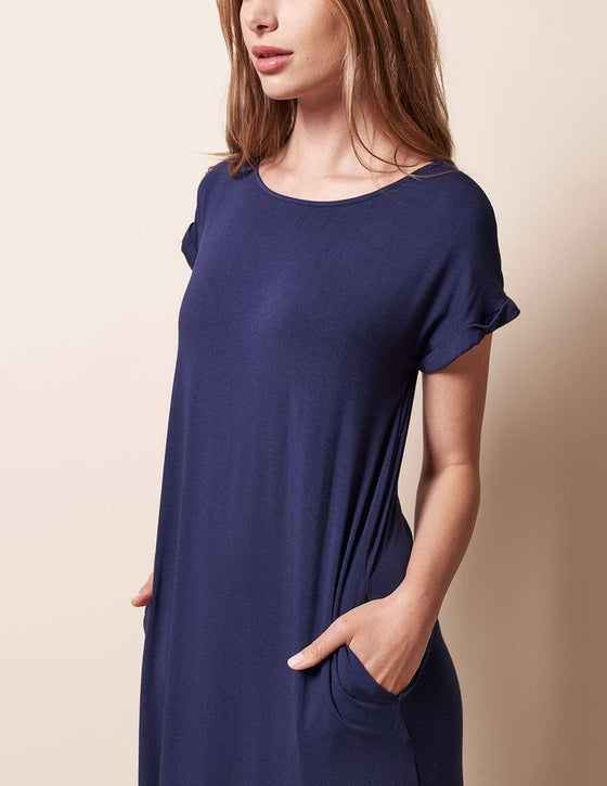 bamboo t shirt dress Bamboo Oversized T-shirt Dress, Short Flared Boho Dress, Handmade in Italy