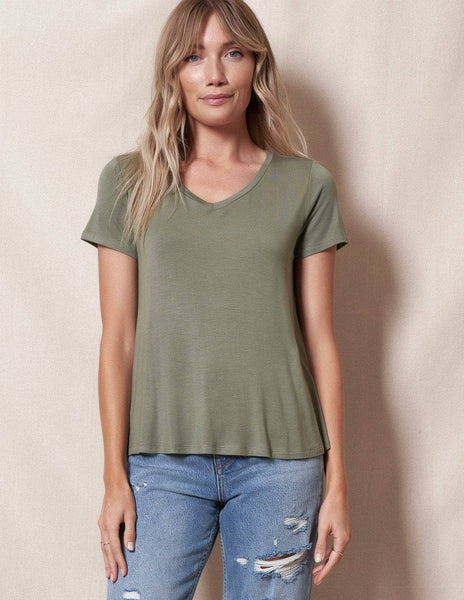 Bamboo V-Neck Tee Navy / XL
