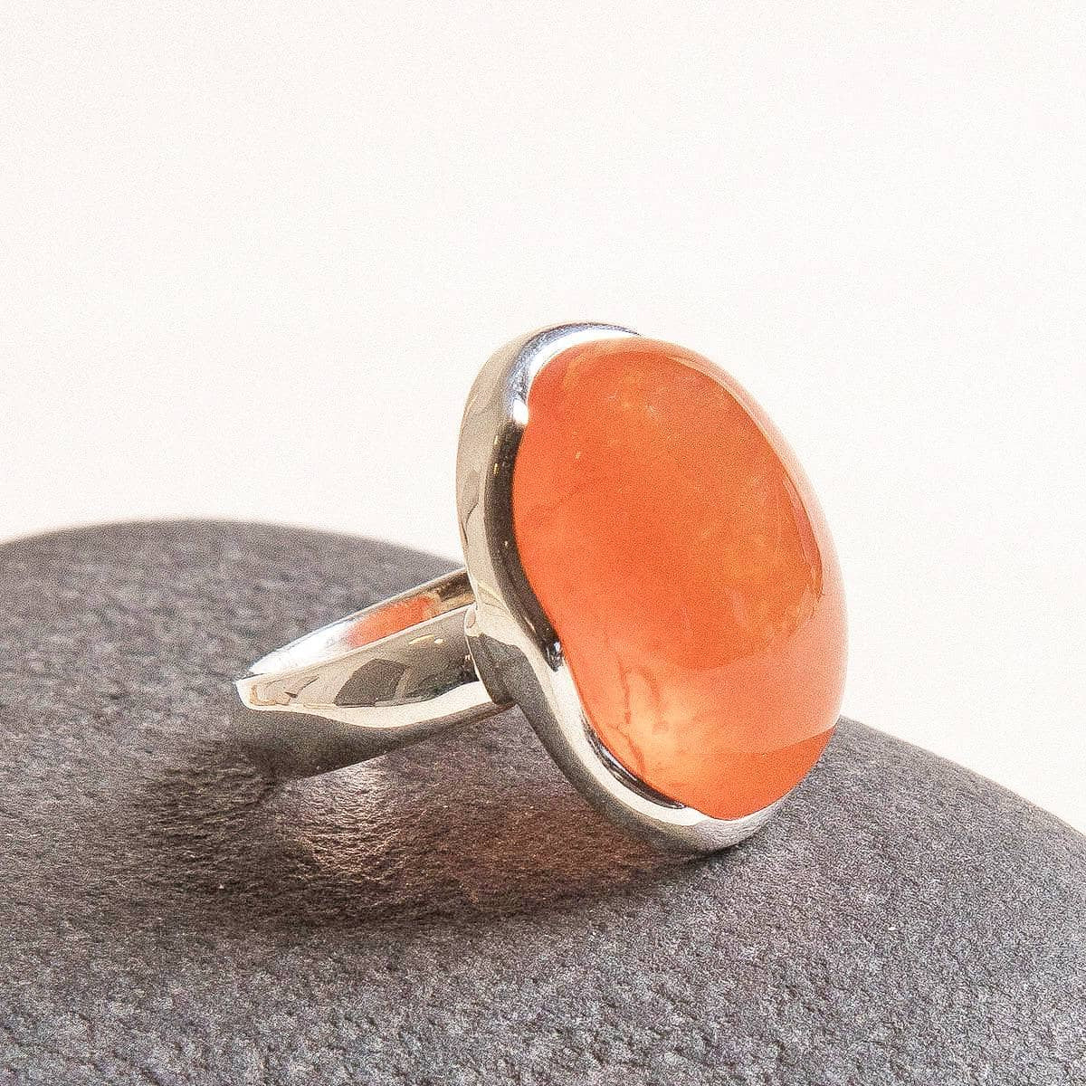 Sterling Silver Carnelian Ring with Floral Band – Zuzu's Petals Creations