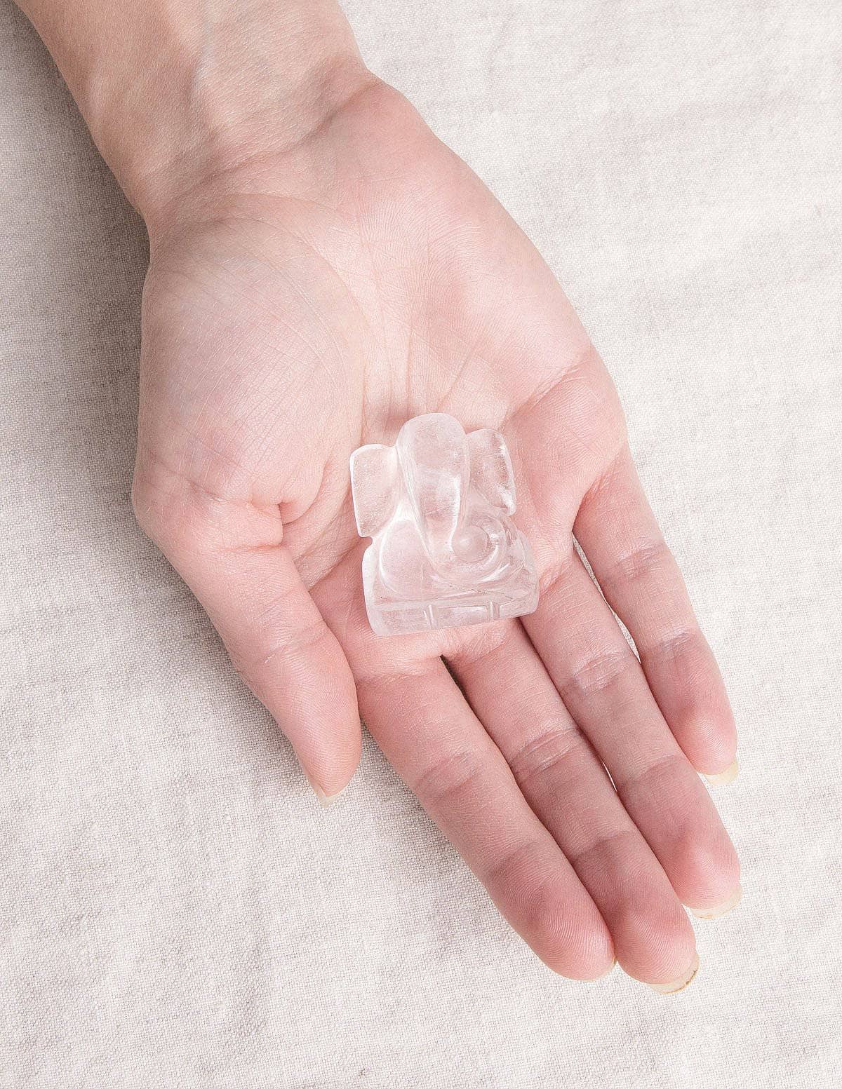 Clear Quartz Gemstone Ganesh