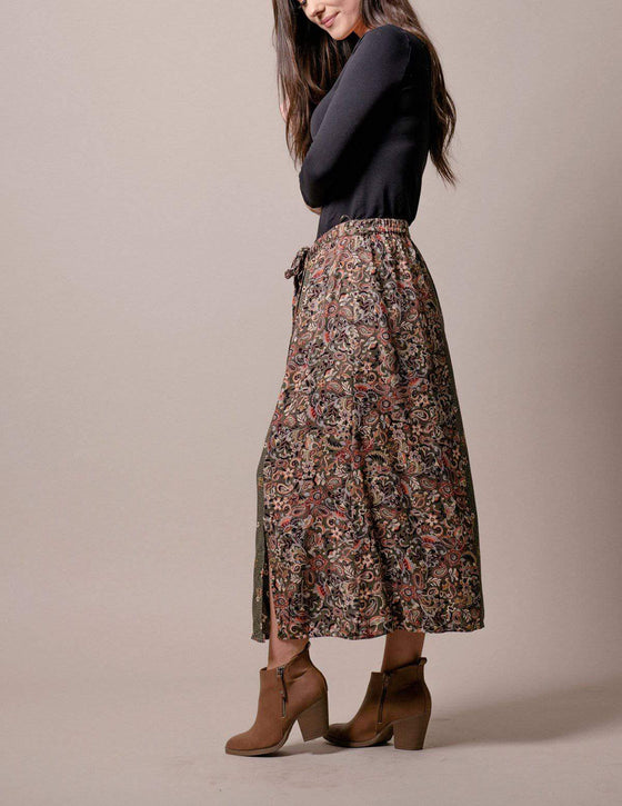 Gemma Button-Front Skirt — Sivana