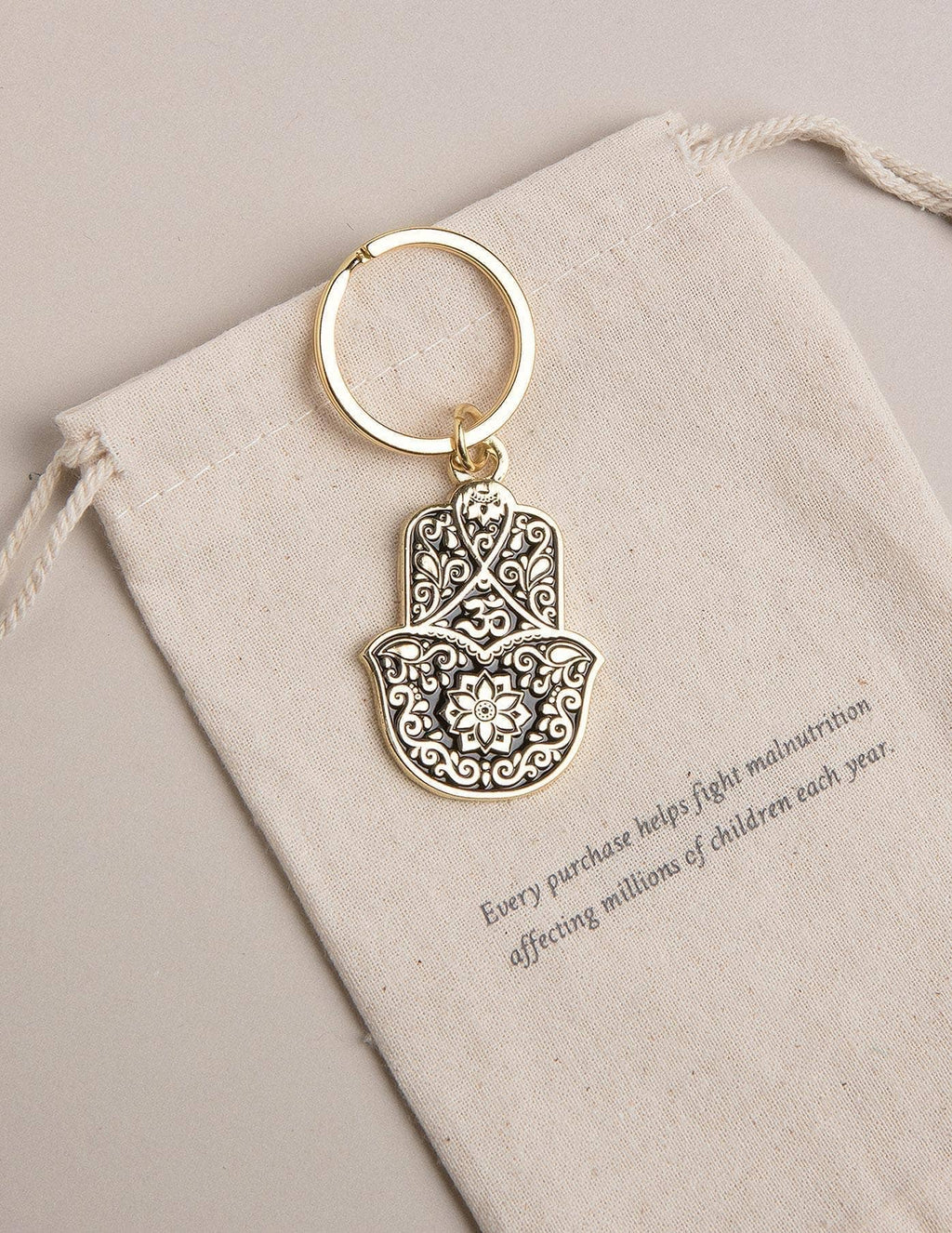 Hamsa Protection Keychain