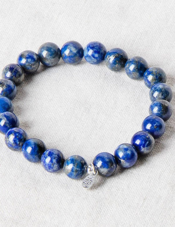 Lapis Lazuli bracelet with a rich blue color 16mm by 10mm by 4mm –  Tranquility Bracelets