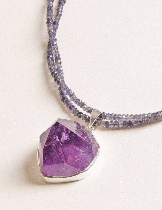 Amethyst Slice Necklace | 50% Sale - ASANA Crystals