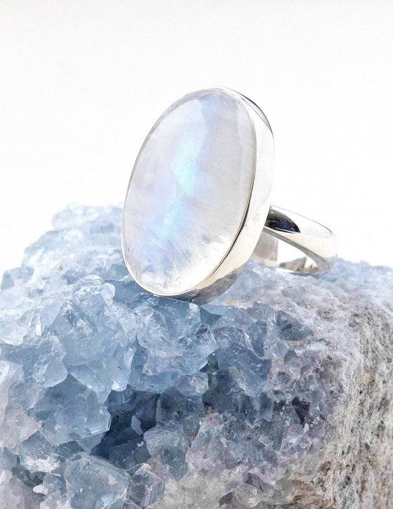 Double Rainbow Moonstone Diamond Ring | Harrisons Collection Jewelry