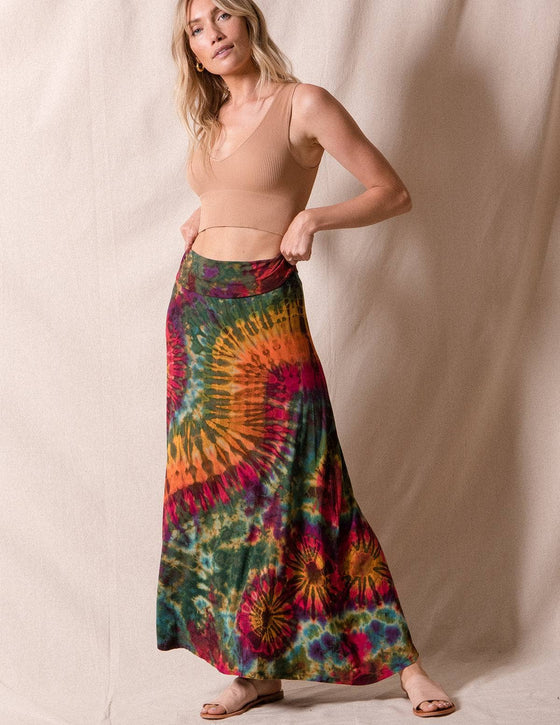 Tie Dye Flowy Skirt — Sivana